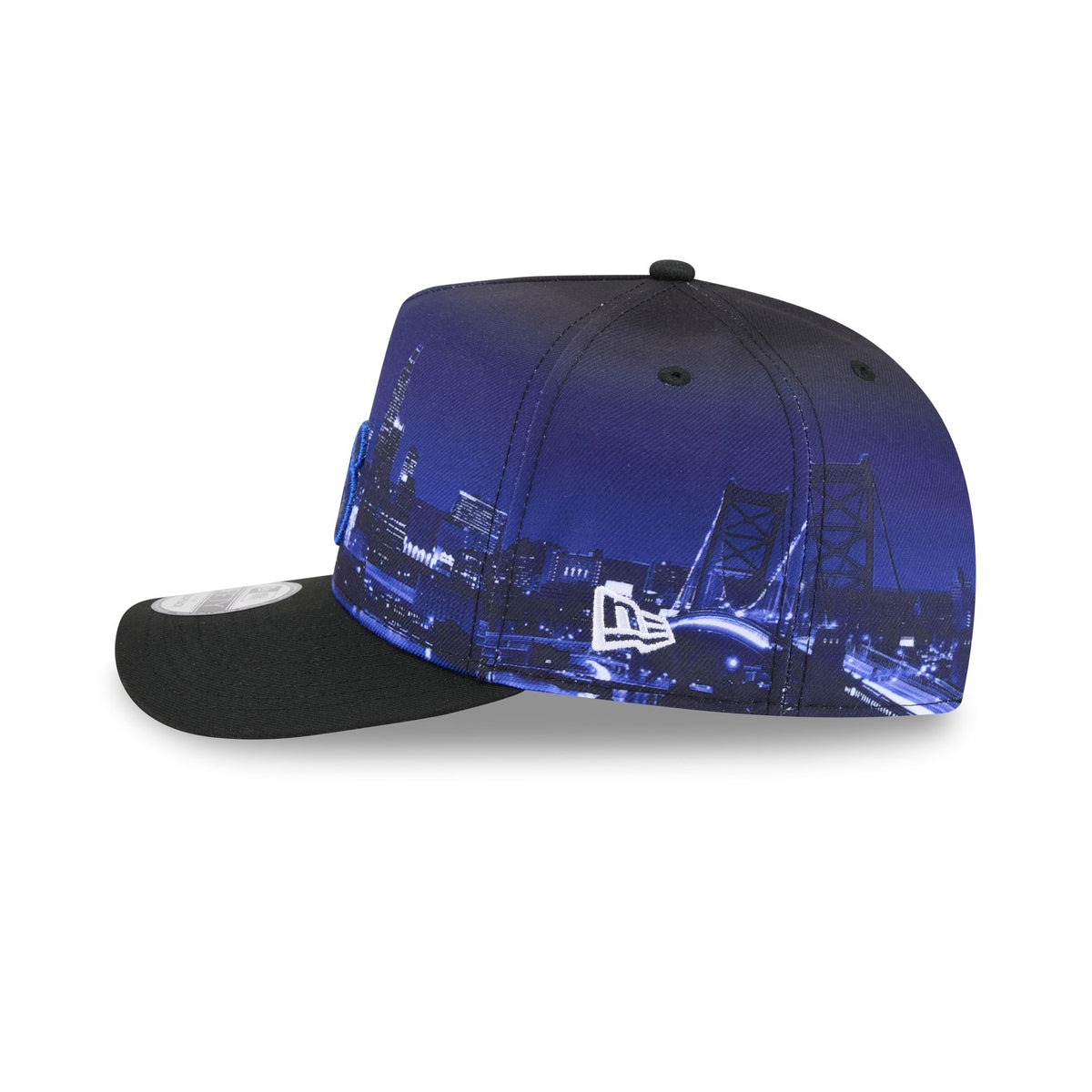 Philadelphia 76ers Hardwood Classics Cityscape 9FIFTY A-Frame Snapback Hat