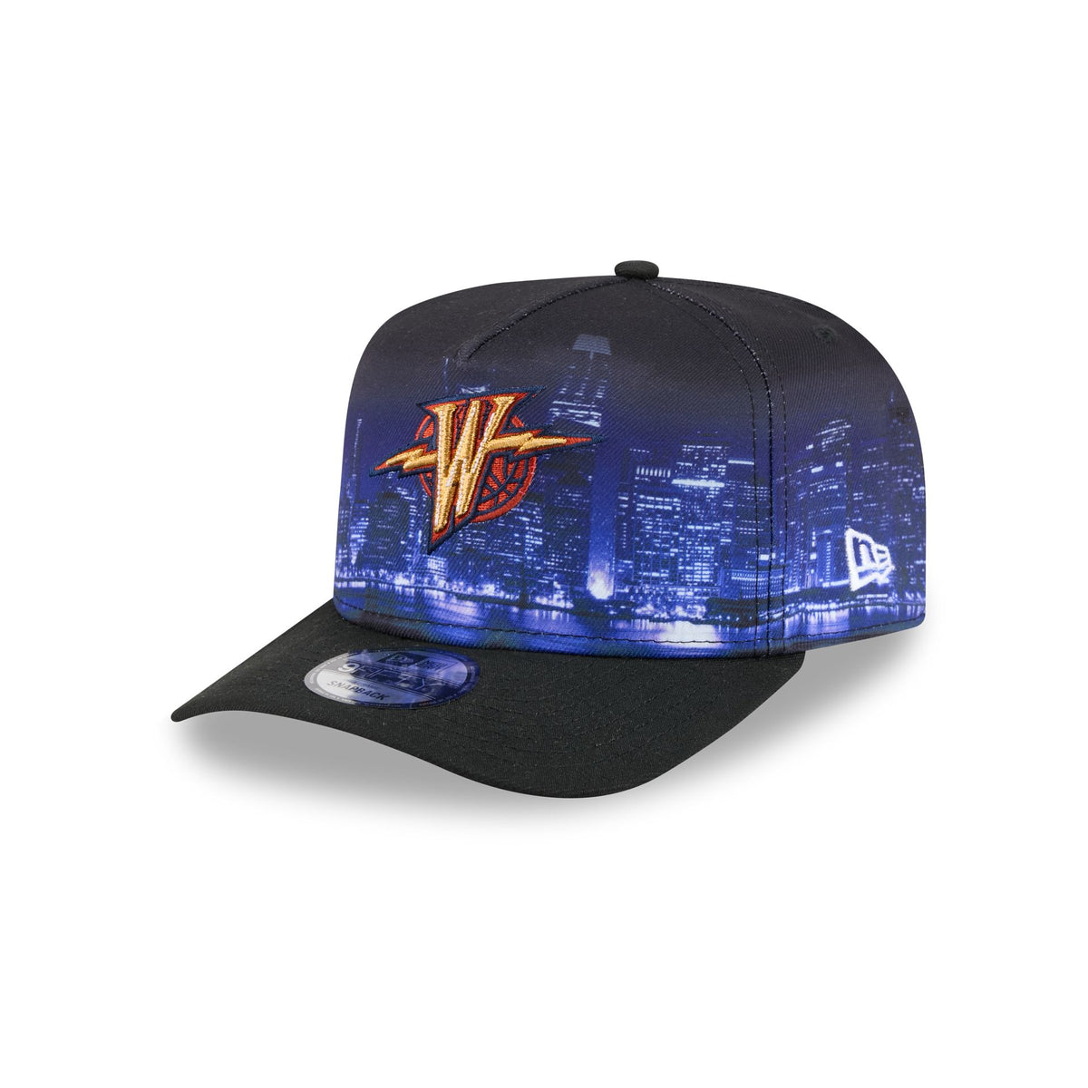 Golden State Warriors Hardwood Classics Cityscape 9FIFTY A-Frame Snapback Hat