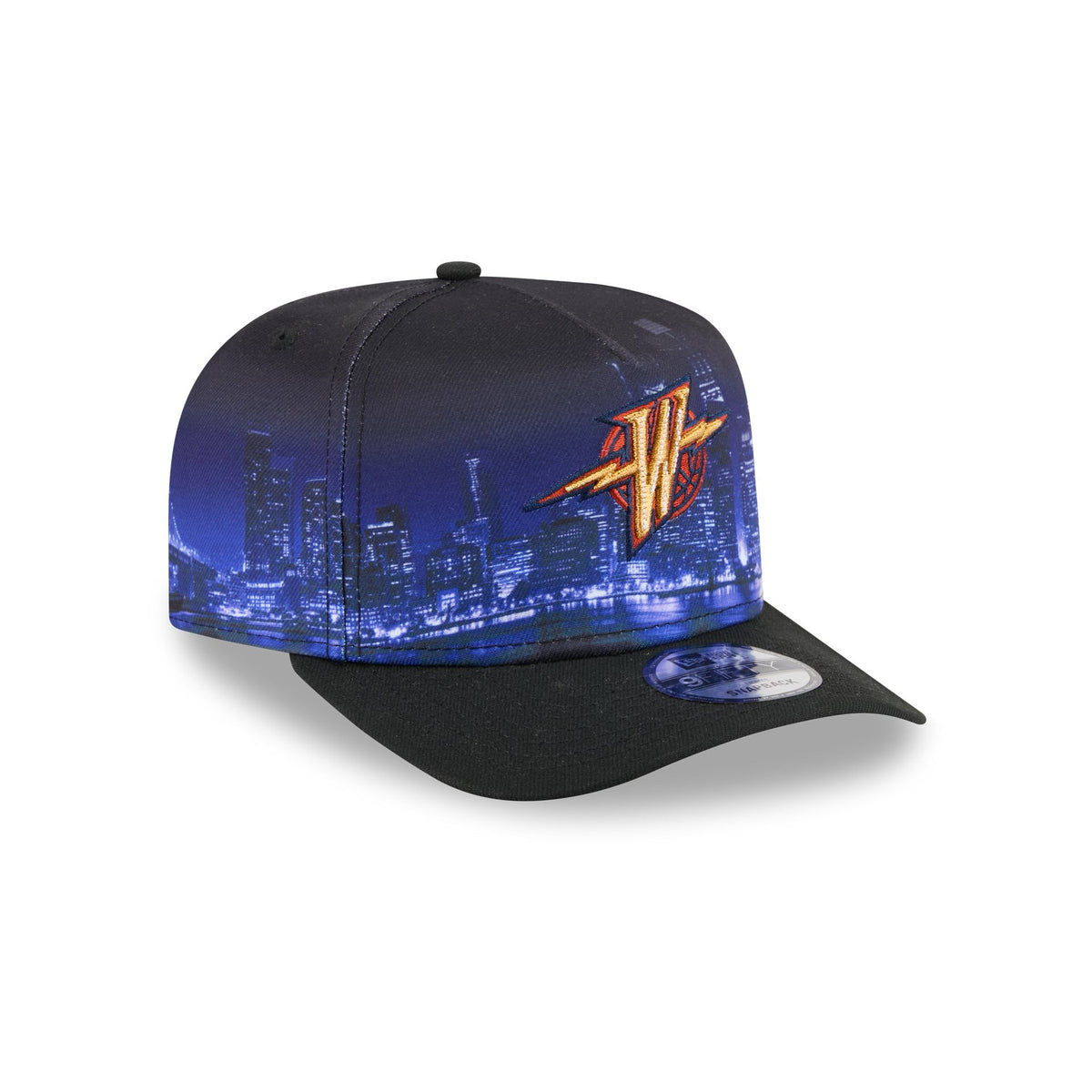 Golden State Warriors Hardwood Classics Cityscape 9FIFTY A-Frame Snapback Hat