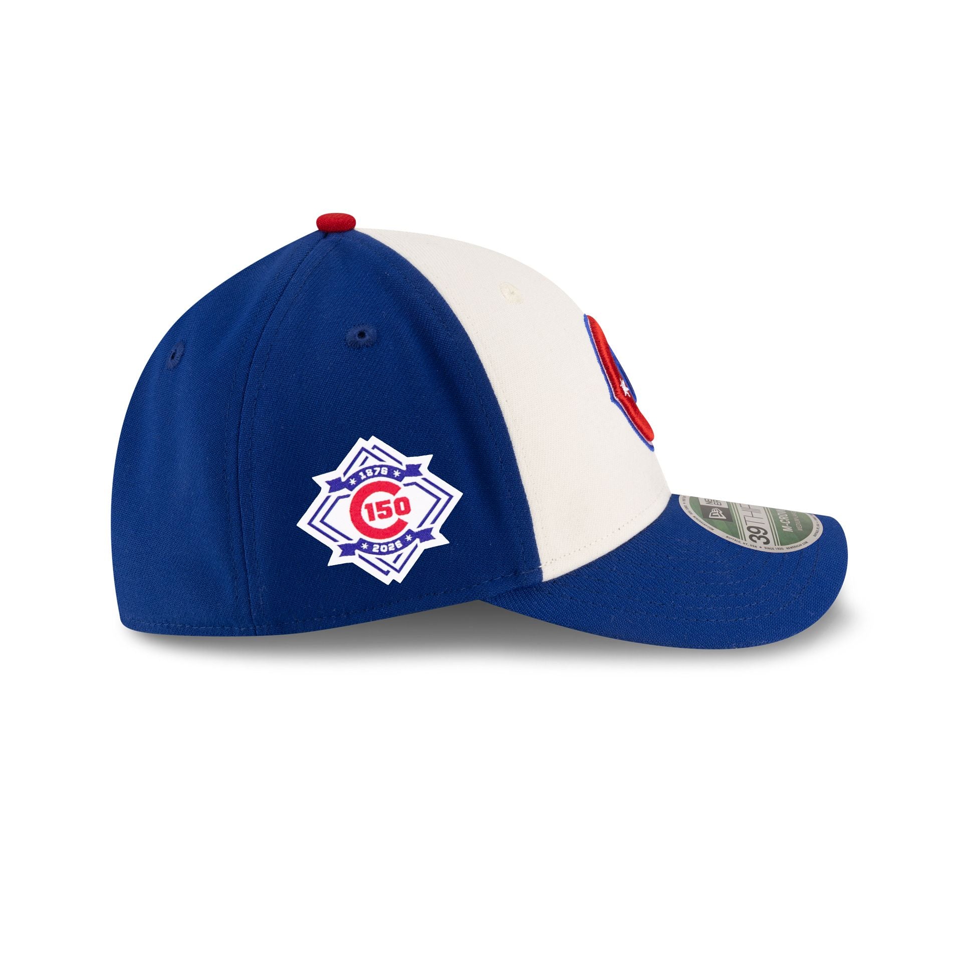 Chicago Cubs 150th Anniversary 39THIRTY M-Crown Stretch Fit Hat