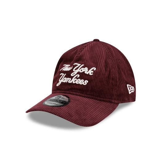 New York Yankees Maroon Corduroy Script 9TWENTY A-Frame Adjustable Hat