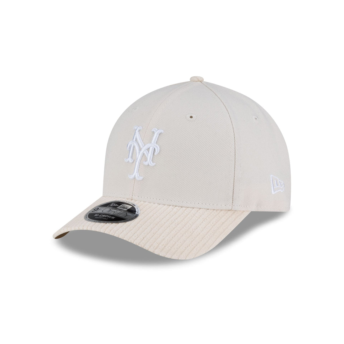 New York Mets Cream Corduroy Visor 9FORTY M-Crown Snapback Hat