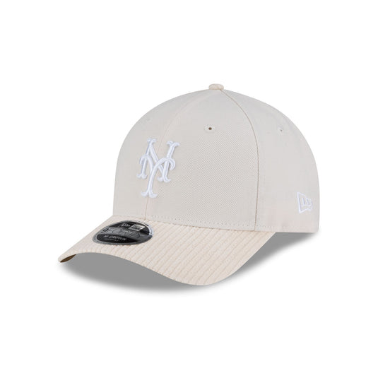 New York Mets Cream Corduroy Visor 9FORTY M-Crown Snapback Hat