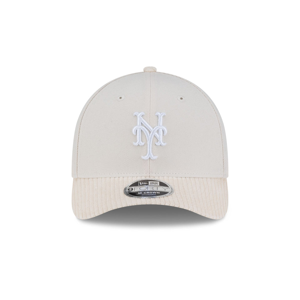 New York Mets Cream Corduroy Visor 9FORTY M-Crown Snapback Hat