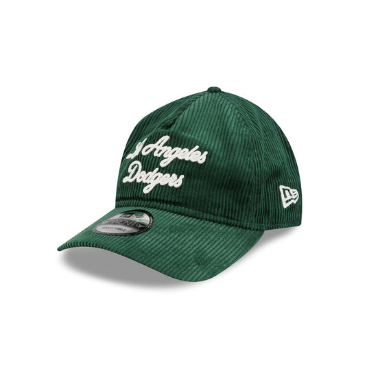 Los Angeles Dodgers Olive Corduroy Script 9TWENTY A-Frame Adjustable Hat