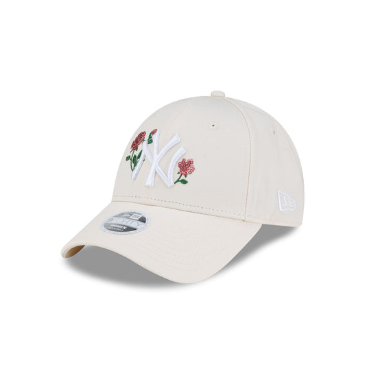 New York Yankees Light Cream Rose Sequin Women's 9FORTY Snapback Hat