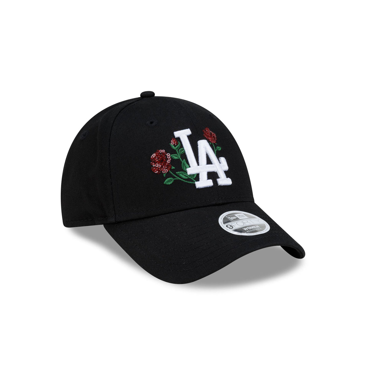 Los Angeles Dodgers Black Rose Sequin Women's 9FORTY Snapback Hat