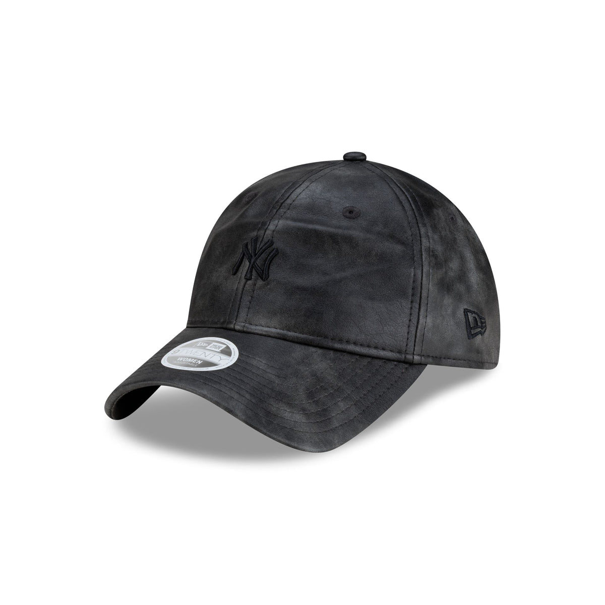 New York Yankees Washed Faux Leather Women's 9TWENTY Adjustable Hat