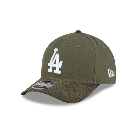 Los Angeles Dodgers Olive Corduroy Visor 9FORTY M-Crown Snapback Hat