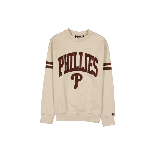 Philadelphia Phillies Bold Wordmark Stone Oversized Crewneck