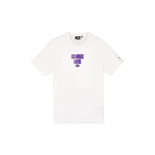 Los Angeles Lakers Snapshot White Graphic T-Shirt