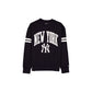 New York Yankees Bold Wordmark Navy Oversized Crewneck