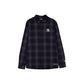 New York Yankees Navy Long-Sleeve Plaid T-Shirt