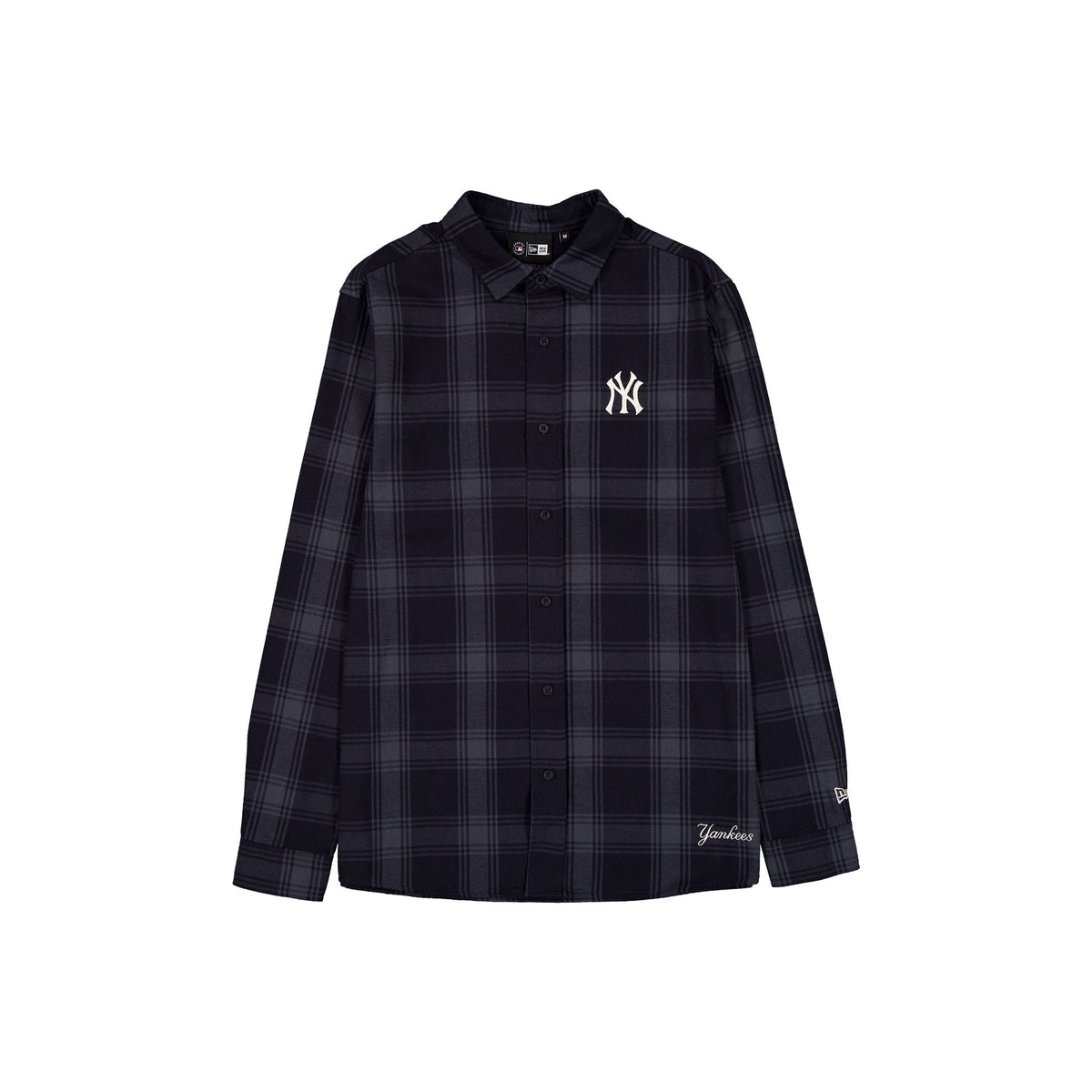 New York Yankees Navy Long-Sleeve Plaid T-Shirt