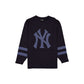 New York Yankees Bold Logo Navy Oversized Long-Sleeve T-Shirt