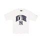 New York Yankees Bold Wordmark White Oversized T-Shirt