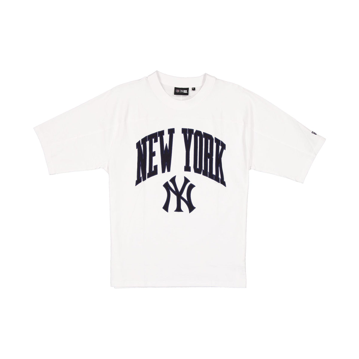 New York Yankees Bold Wordmark White Oversized T-Shirt