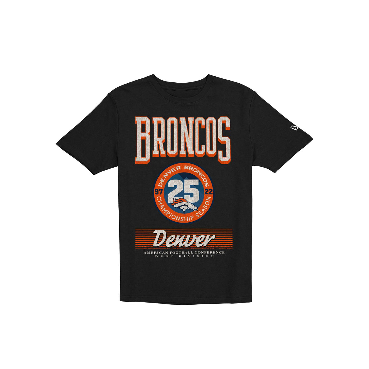 Denver Broncos Sport Classics Black Oversized T-Shirt
