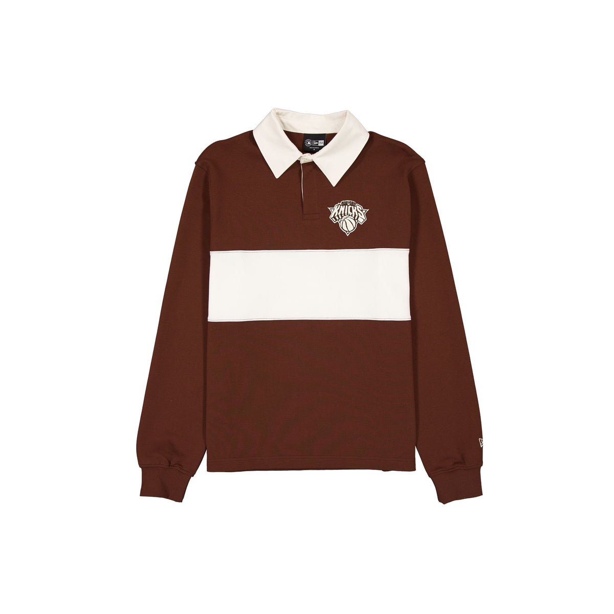New York Knicks Neutrals Chestnut Rugby Long-Sleeve T-Shirt