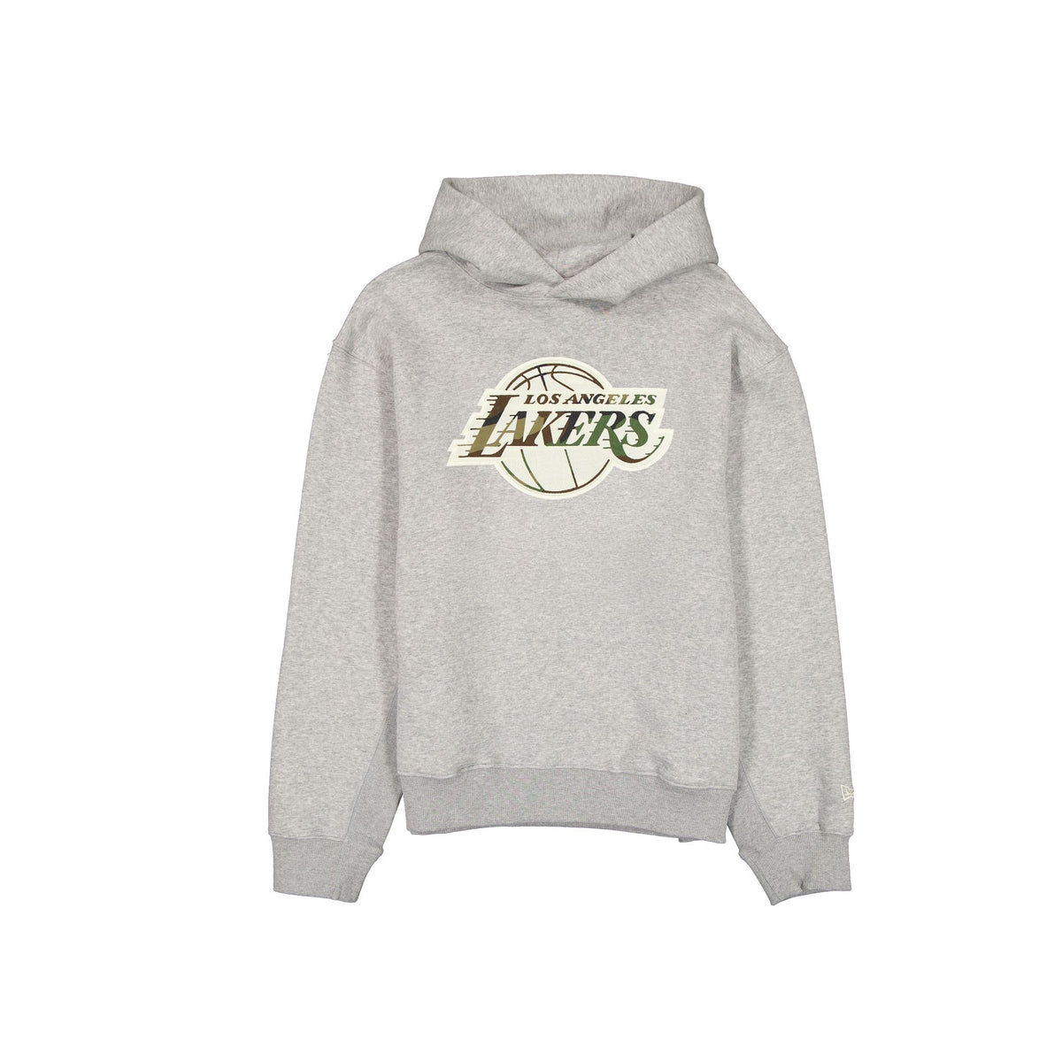 Los Angeles Lakers Camo Gray Boxy Hoodie
