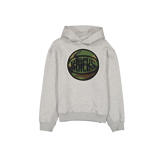 New York Knicks Camo Gray Boxy Hoodie