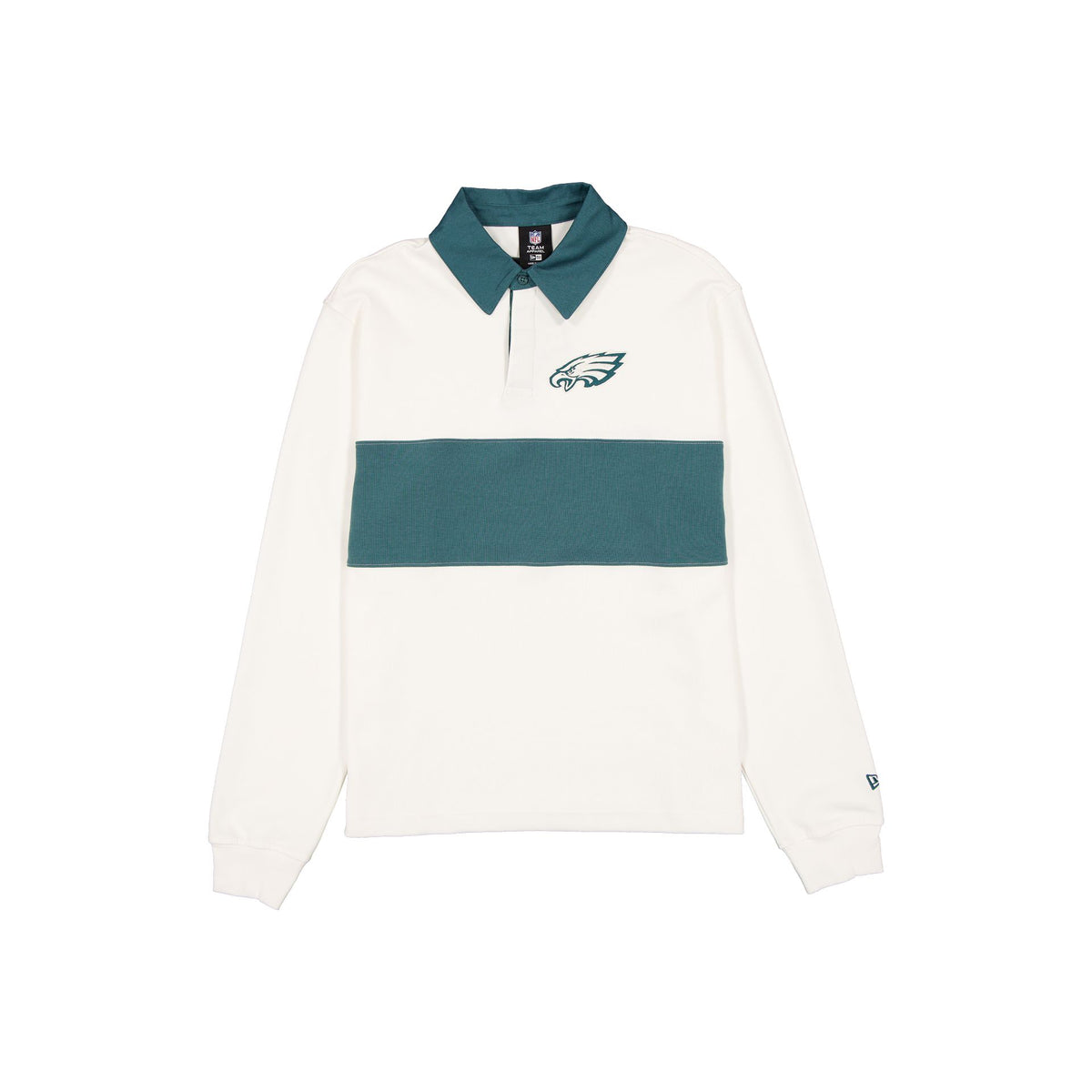 Philadelphia Eagles Neutrals Stone Rugby Long-Sleeve T-Shirt