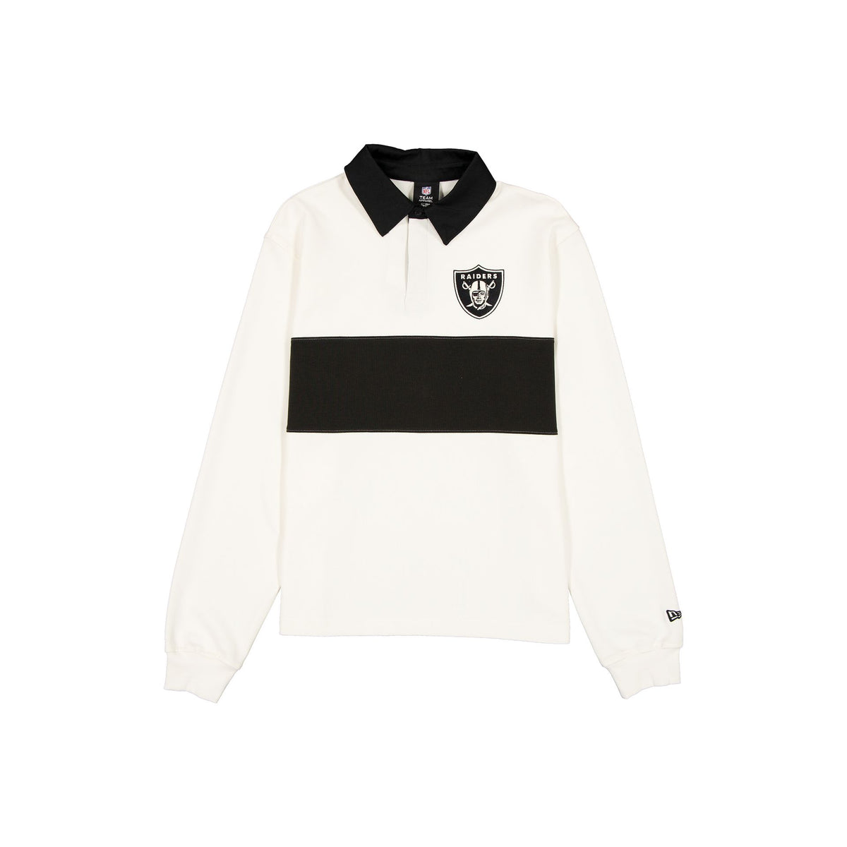 Las Vegas Raiders Neutrals Stone Rugby Long-Sleeve T-Shirt