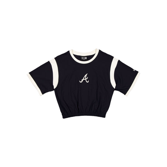 Atlanta Braves Sport Classics Bubble Hem Women's Cropped T-Shirt