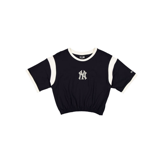New York Yankees Sport Classics Bubble Hem Women's Cropped T-Shirt