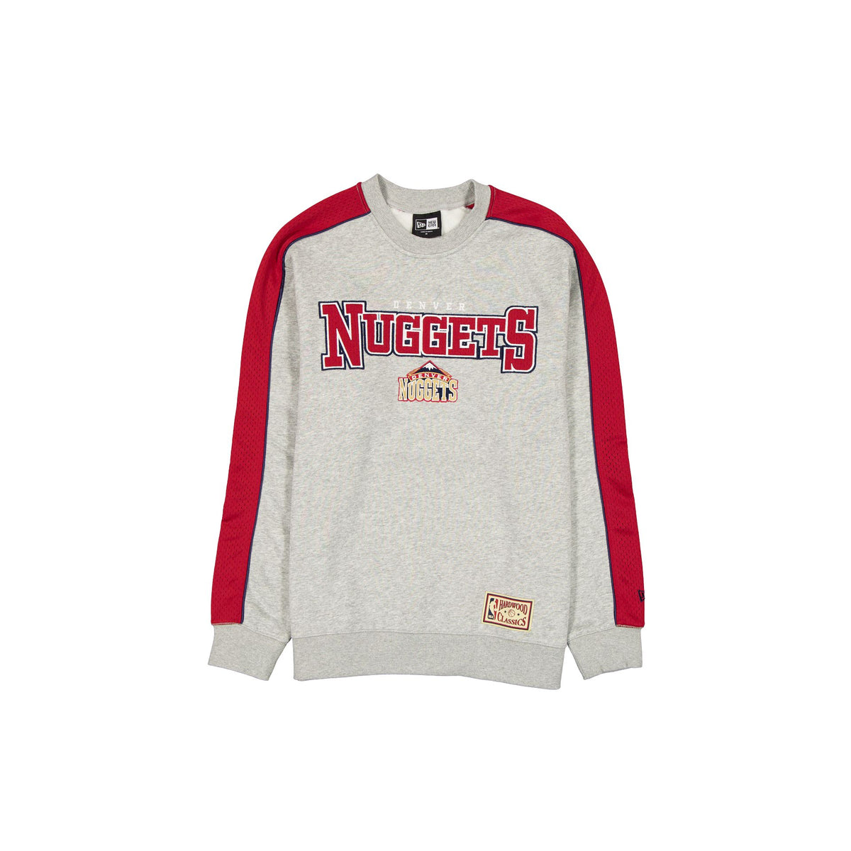Denver Nuggets Hardwood Classics Heather Gray Crewneck
