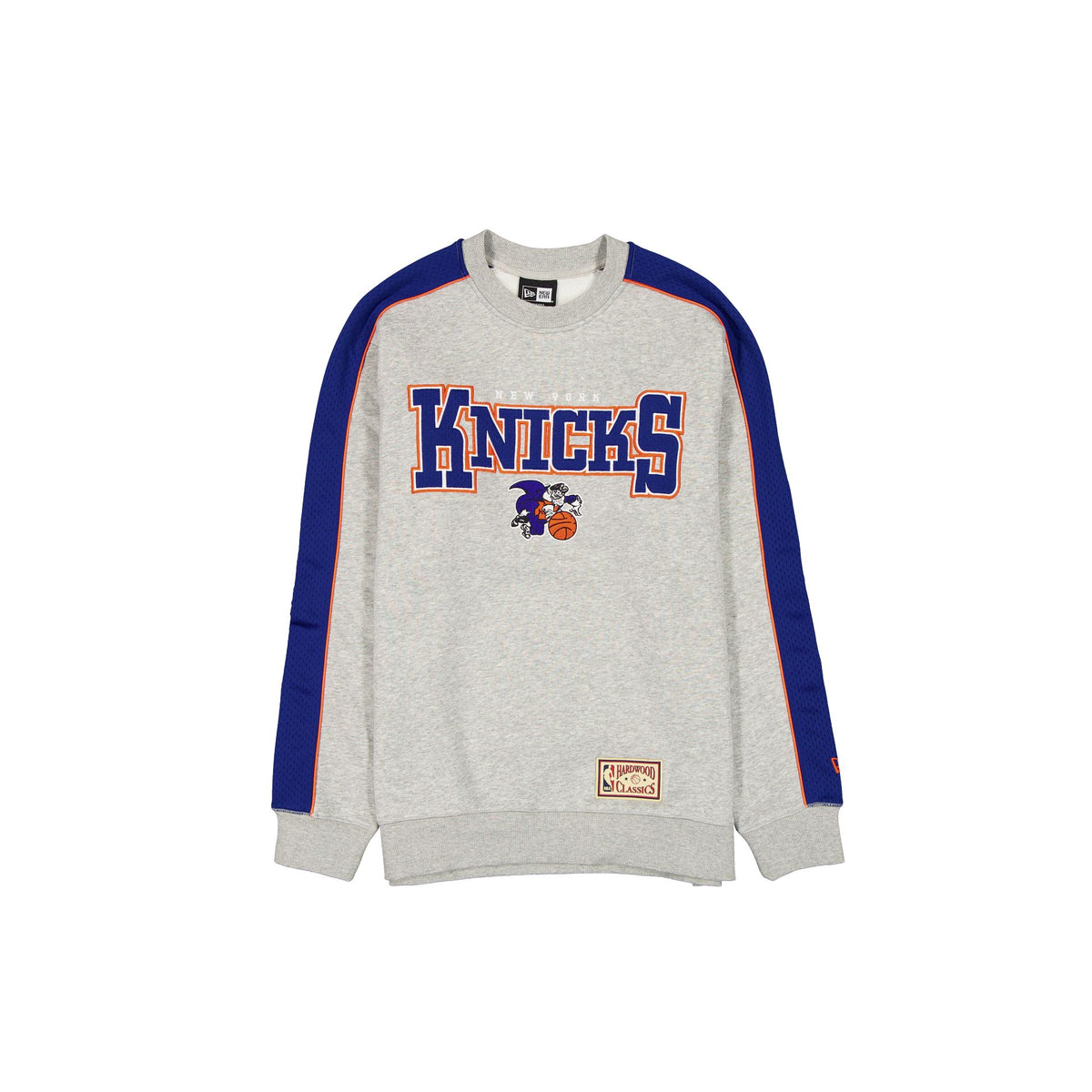 New York Knicks Hardwood Classics Heather Gray Crewneck