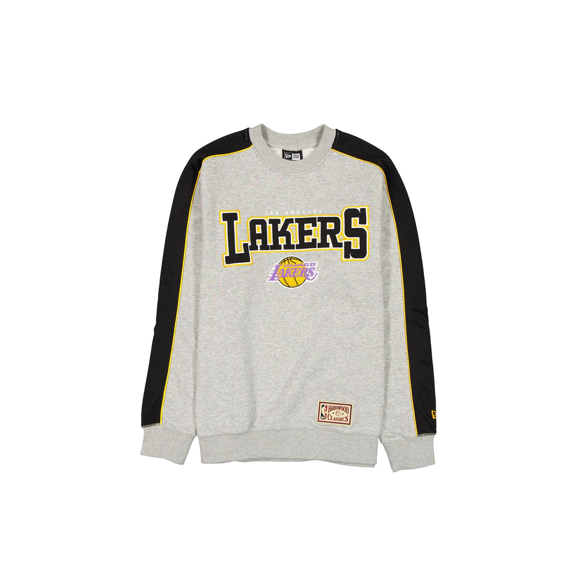Los Angeles Lakers Hardwood Classics Heather Gray Crewneck