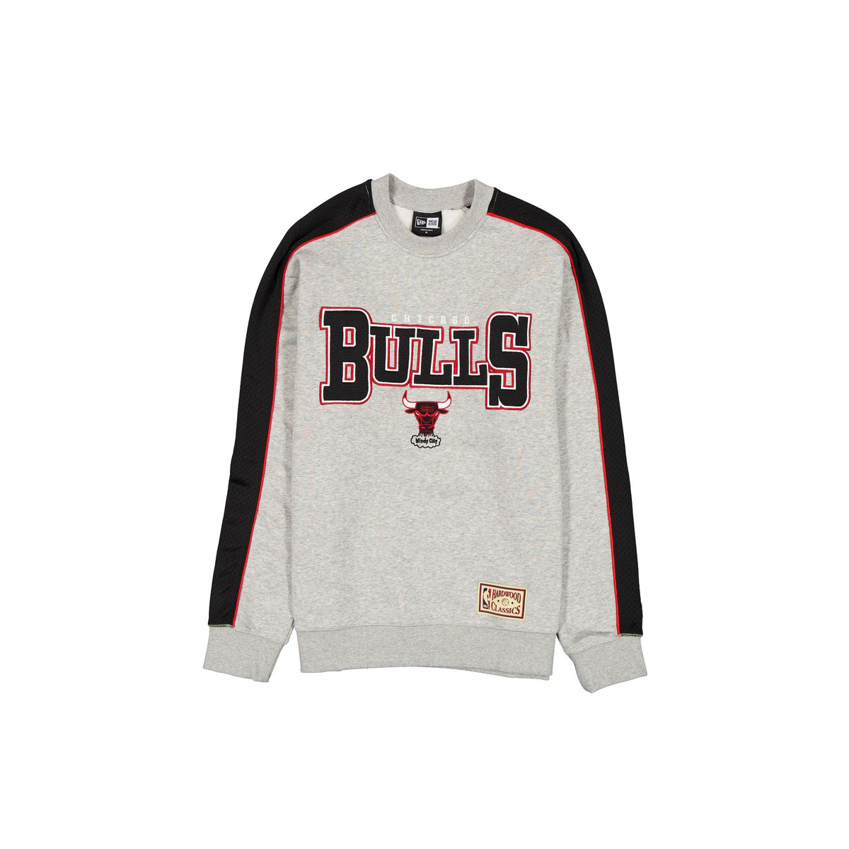 Chicago Bulls Hardwood Classics Heather Gray Crewneck