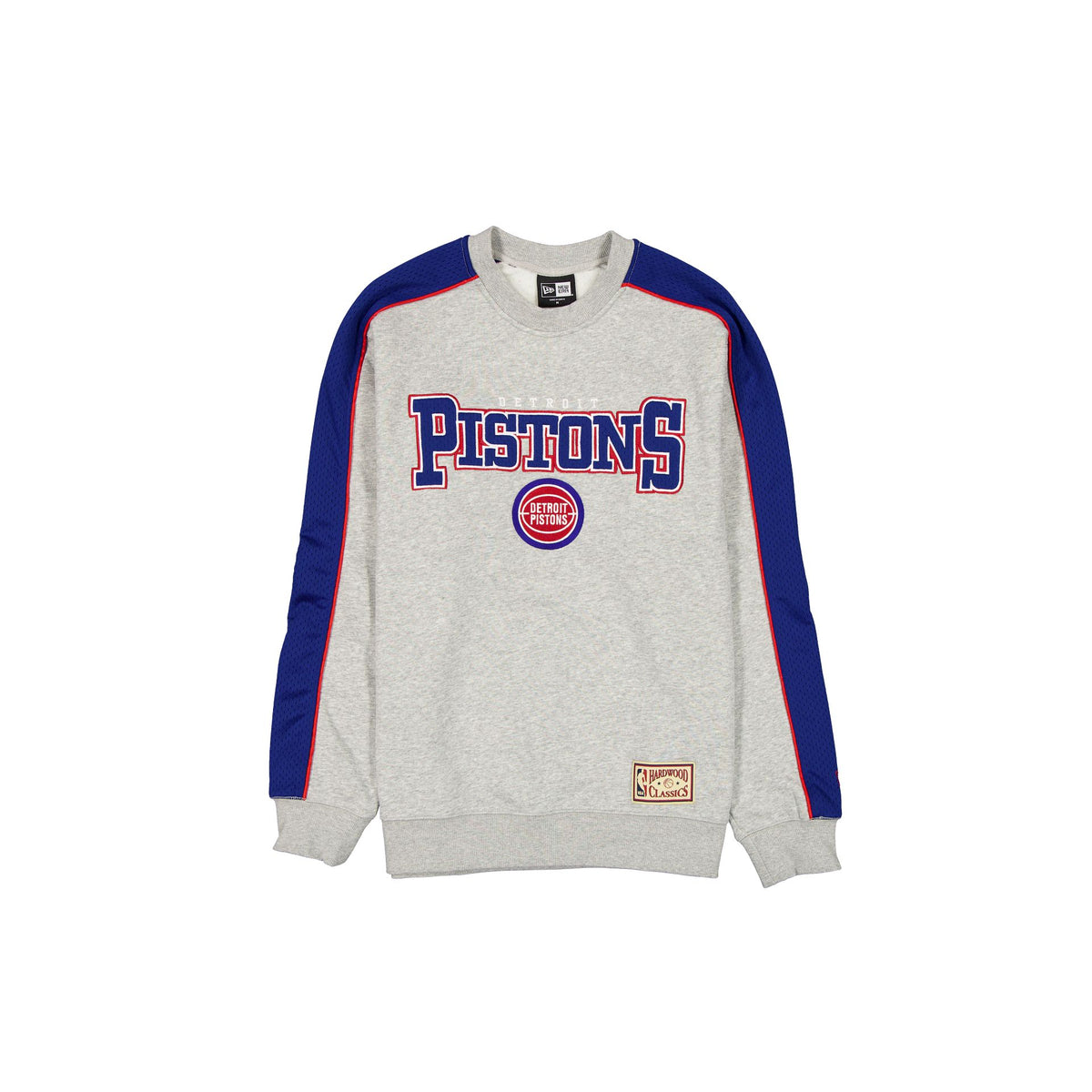 Detroit Pistons Hardwood Classics Heather Gray Crewneck