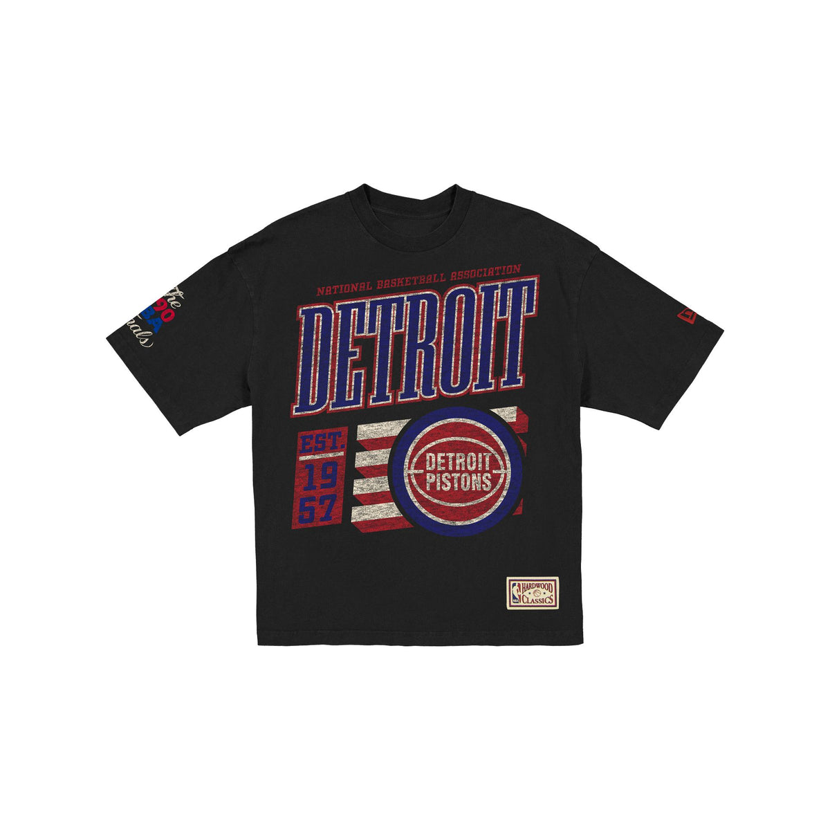 Detroit Pistons Hardwood Classics Black T-Shirt