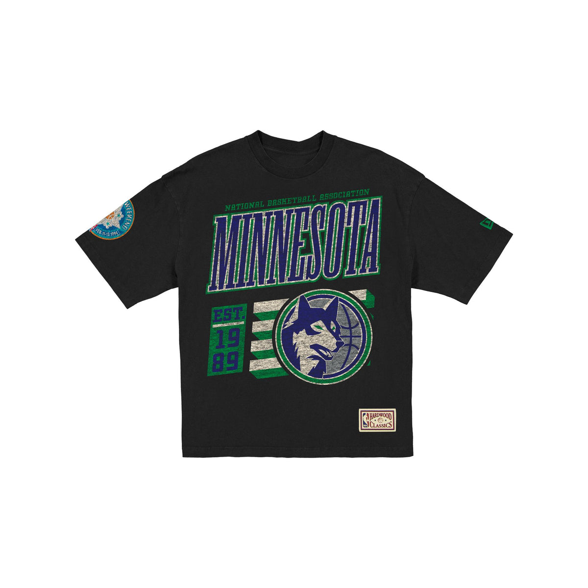 Minnesota Timberwolves Hardwood Classics Black T-Shirt
