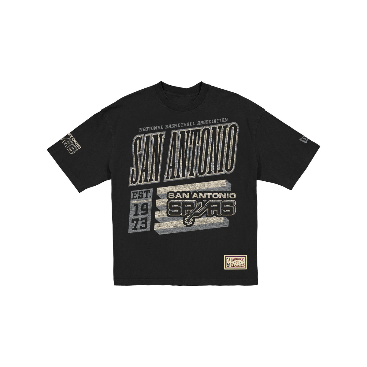 San Antonio Spurs Hardwood Classics Black T-Shirt