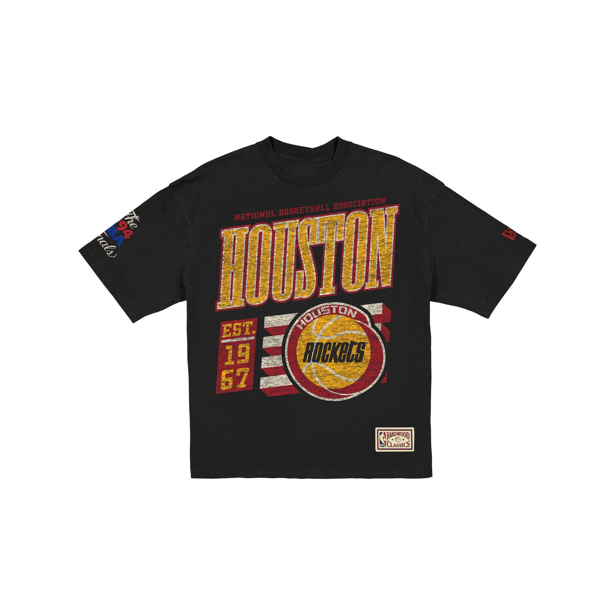 Houston Rockets Hardwood Classics Black T-Shirt