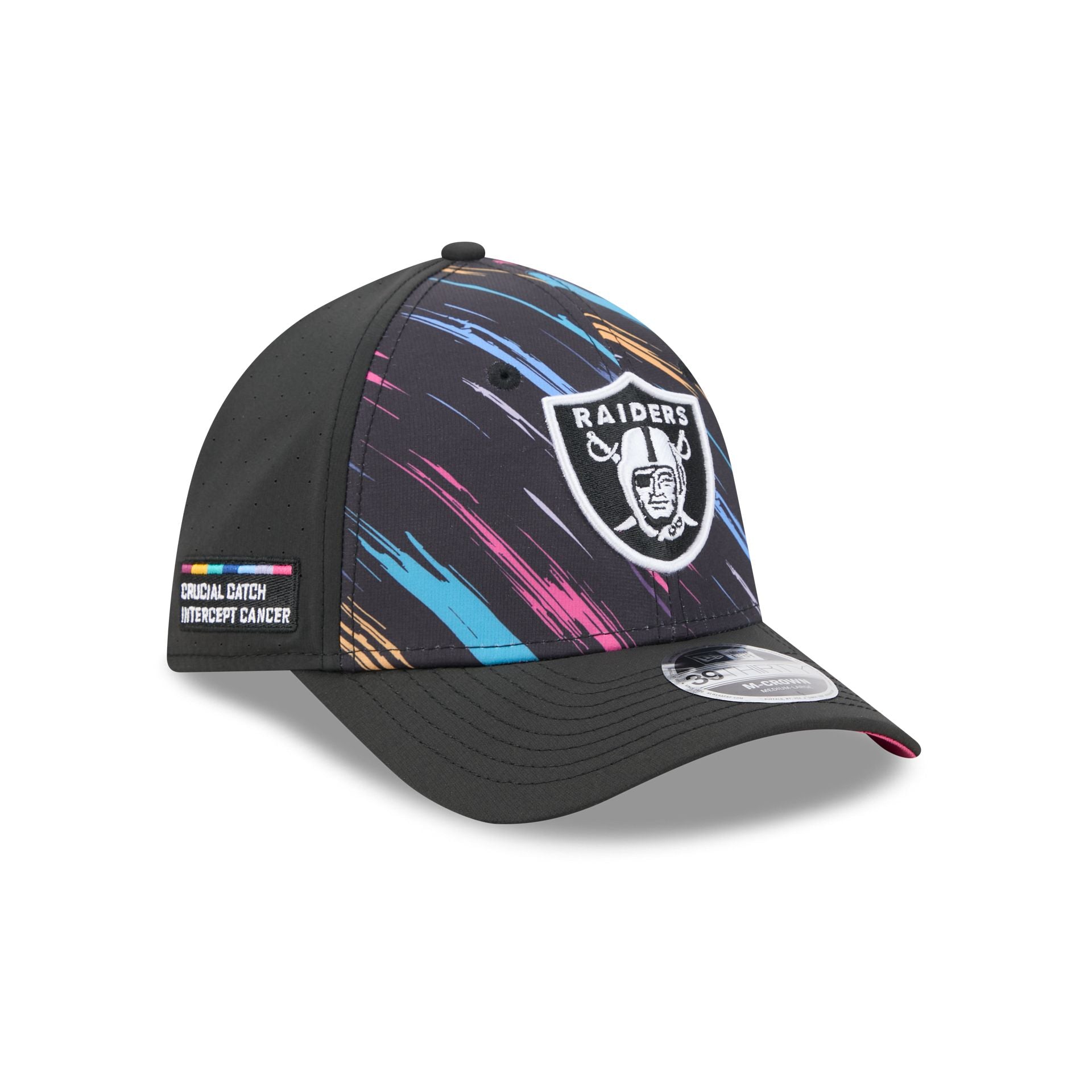 Las Vegas Raiders 2026 Crucial Catch 39THIRTY M-Crown Stretch Fit Hat