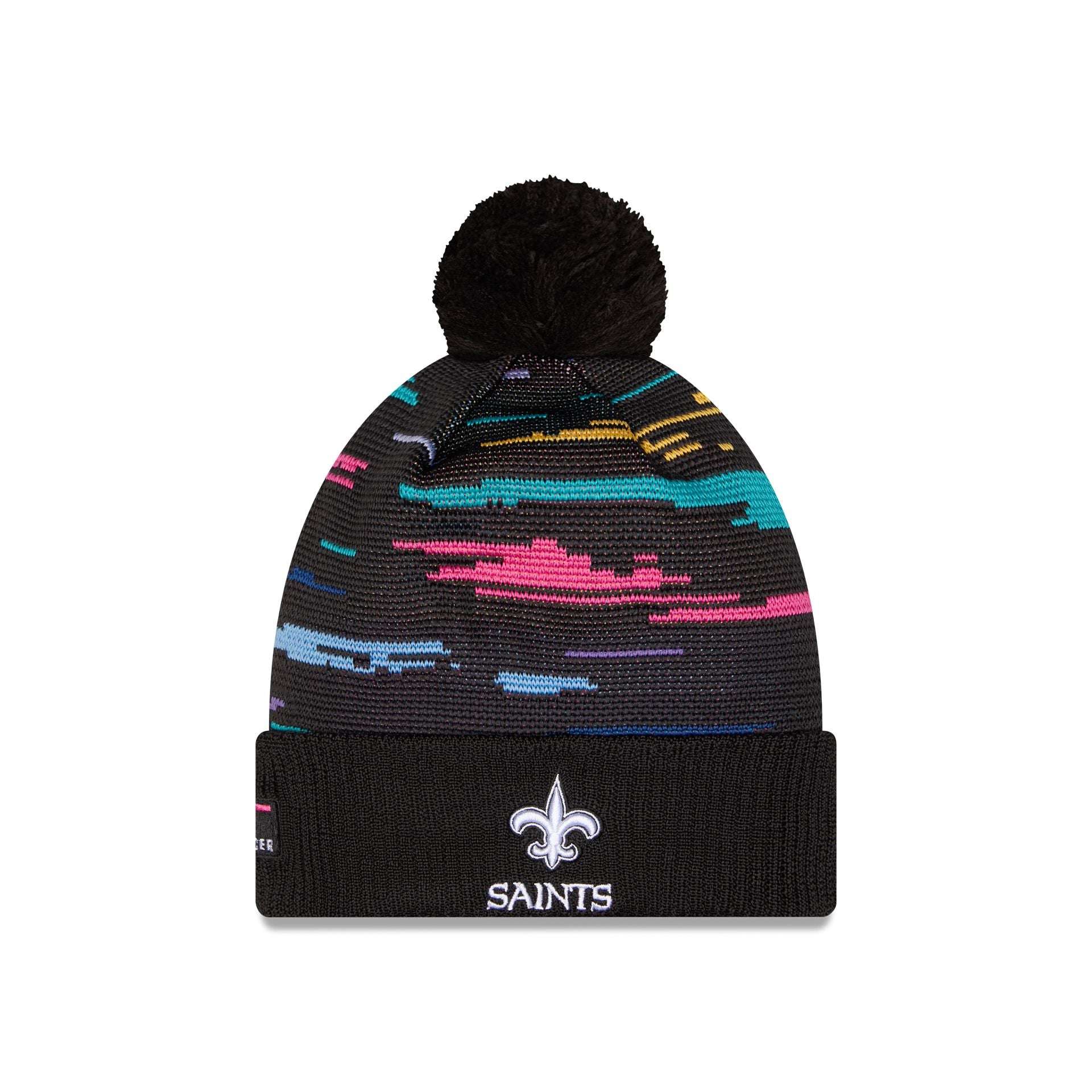 New Orleans Saints 2026 Crucial Catch Pom Knit Hat