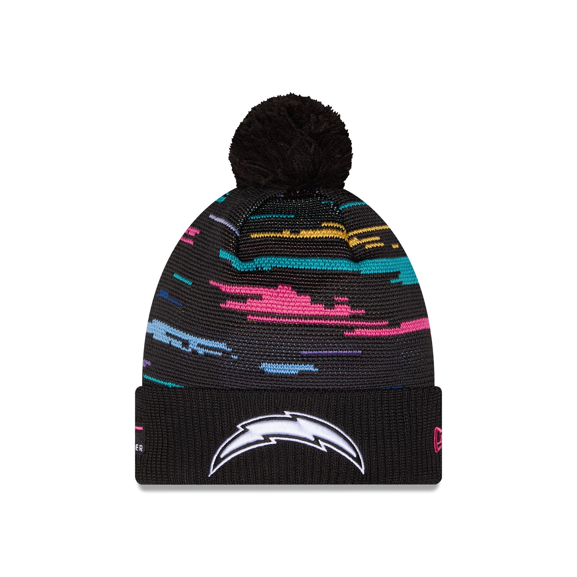 Los Angeles Chargers 2026 Crucial Catch Pom Knit Hat