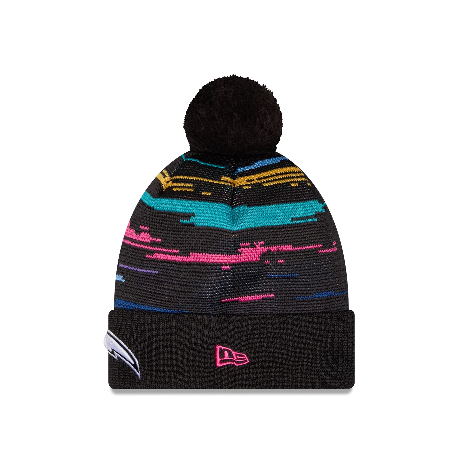 Los Angeles Chargers 2026 Crucial Catch Pom Knit Hat