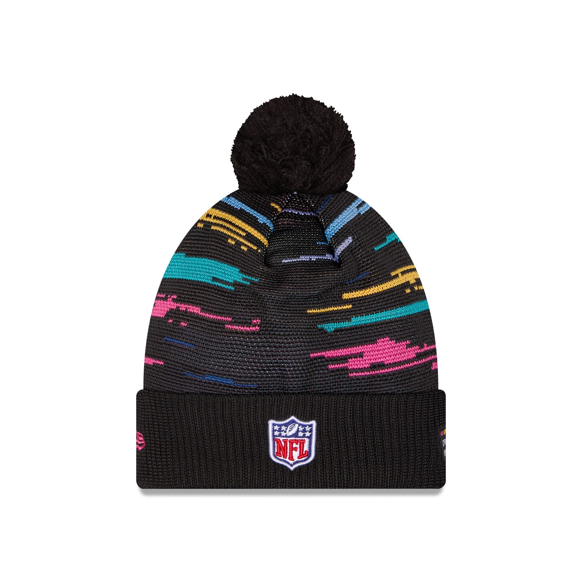帽子 22FW MASSES KINT CAP Las Vegas Raiders 2026 Crucial Catch Pom Knit Hat – New Era Cap
