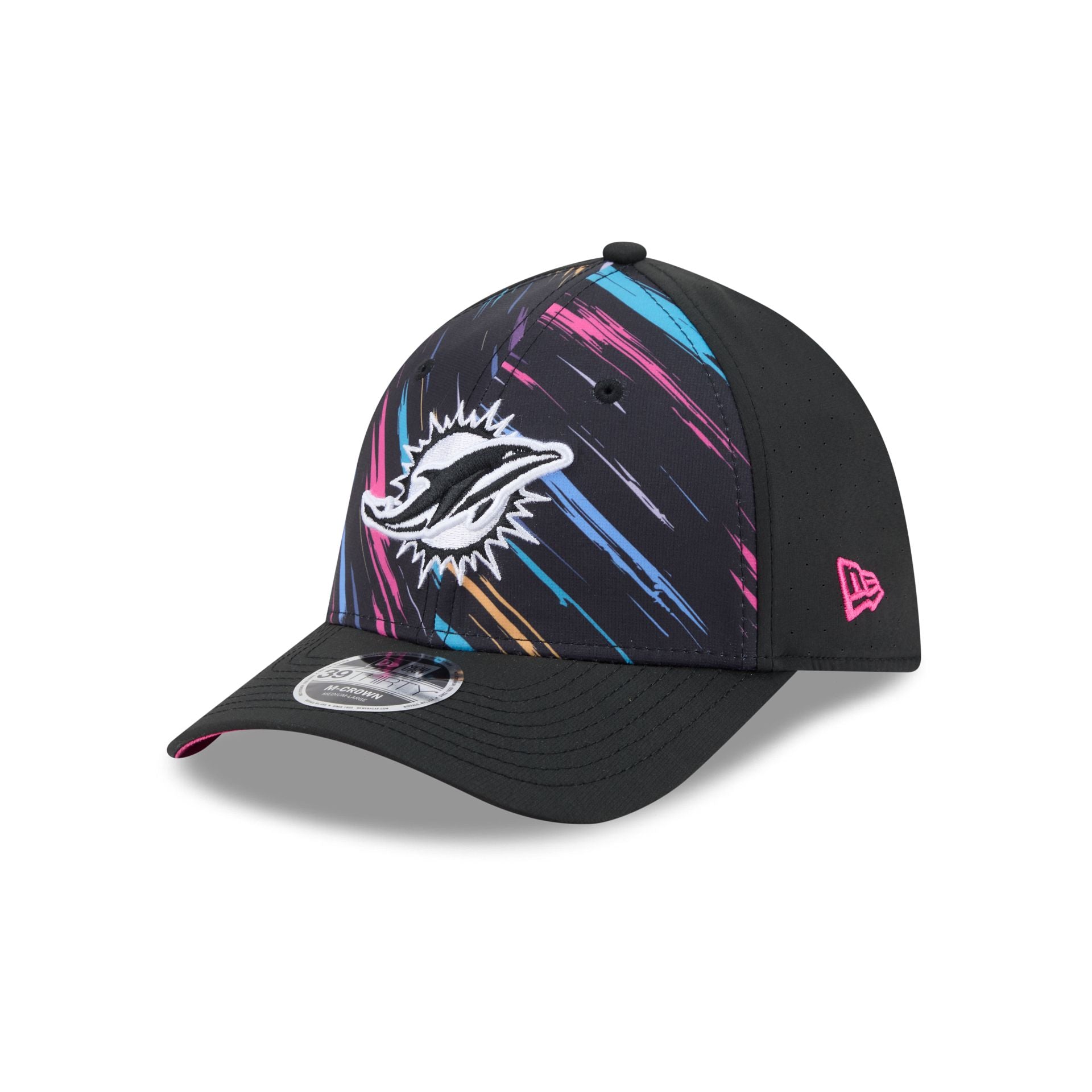 Miami Dolphins 2026 Crucial Catch 39THIRTY M-Crown Stretch Fit Hat