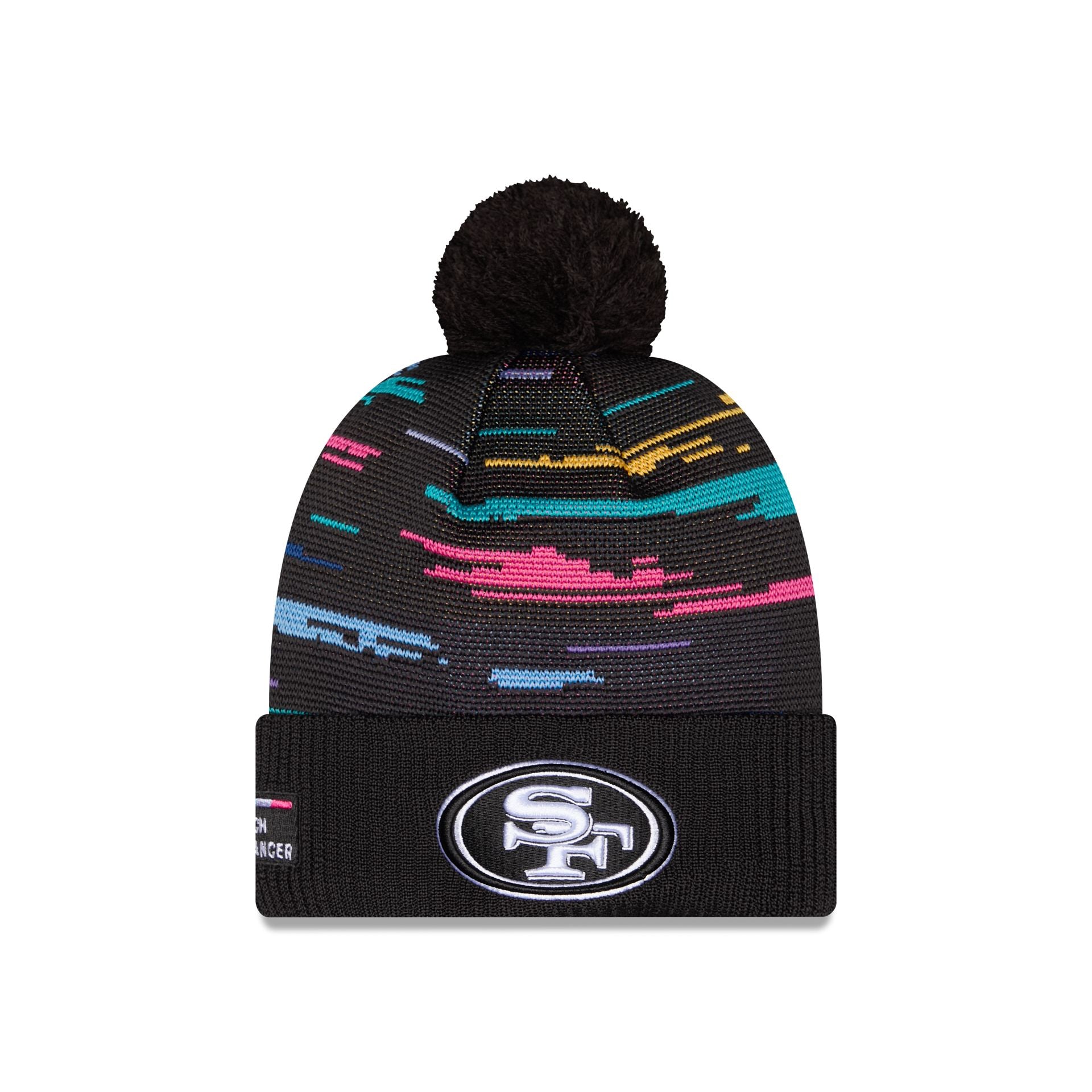 San Francisco 49ers 2026 Crucial Catch Kids Pom Knit Hat