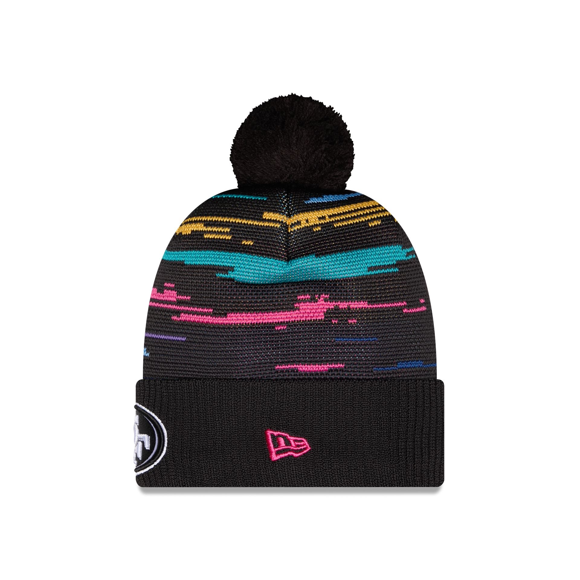 San Francisco 49ers 2026 Crucial Catch Kids Pom Knit Hat