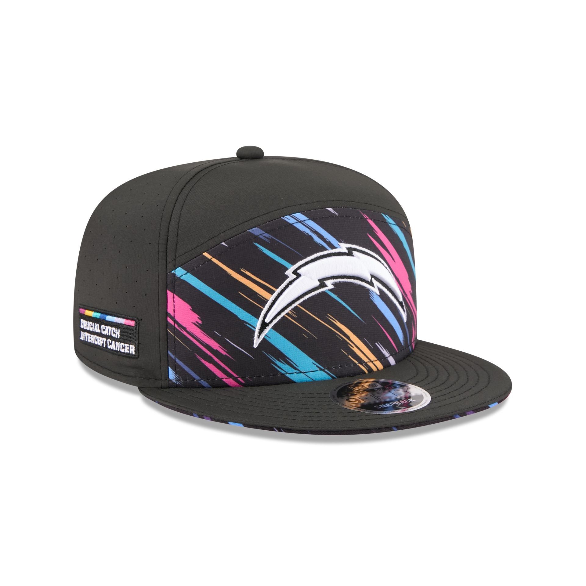 Los Angeles Chargers 2026 Crucial Catch Split Panel 9FIFTY Snapback Hat