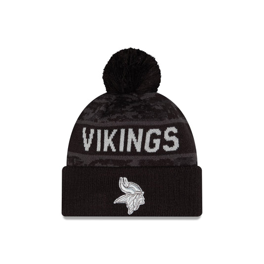 Minnesota Vikings 2026 Salute to Service Pom Knit Hat