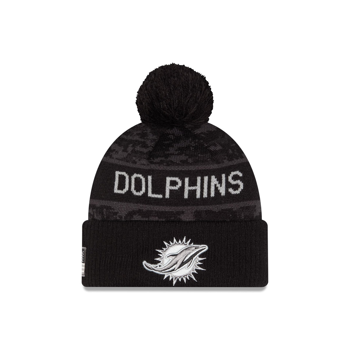 Miami Dolphins 2026 Salute to Service Pom Knit Hat