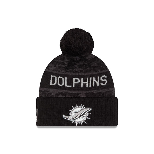Miami Dolphins 2026 Salute to Service Pom Knit Hat